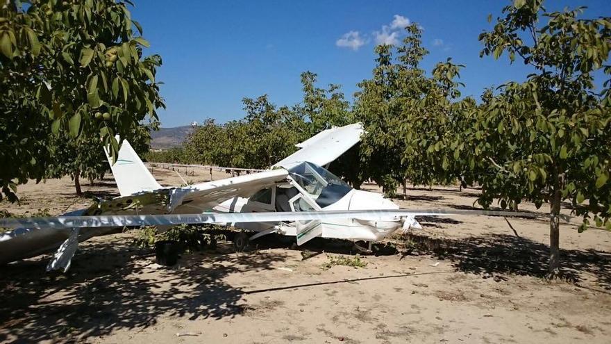 La avioneta se ha estrellado en un campo de cítricos