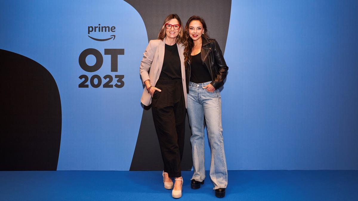 Noemí Galera, directora de Casting y de la Academia de 'OT', y Chenoa, la nueva presentadora en la edición de Amazon Prime Video.