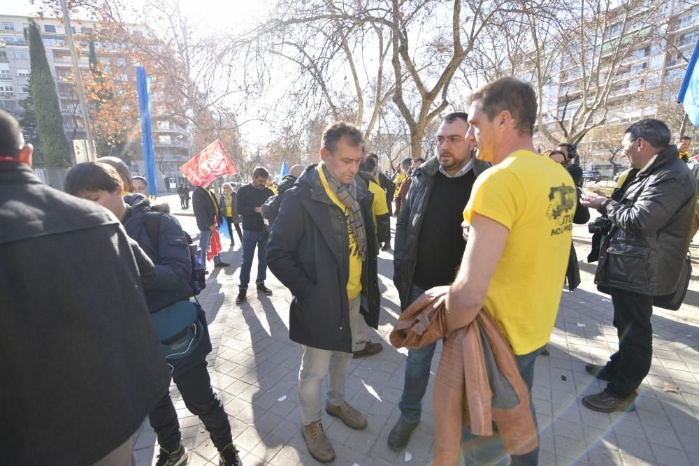 Manifestación de trabajadores de Alcoa en Madrid