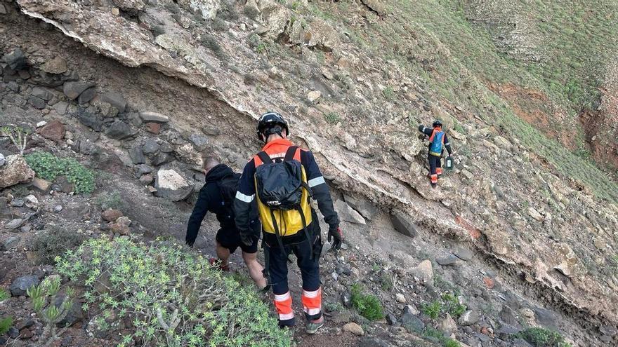 Rescatan a un hombre en apuros en el Risco de Famara