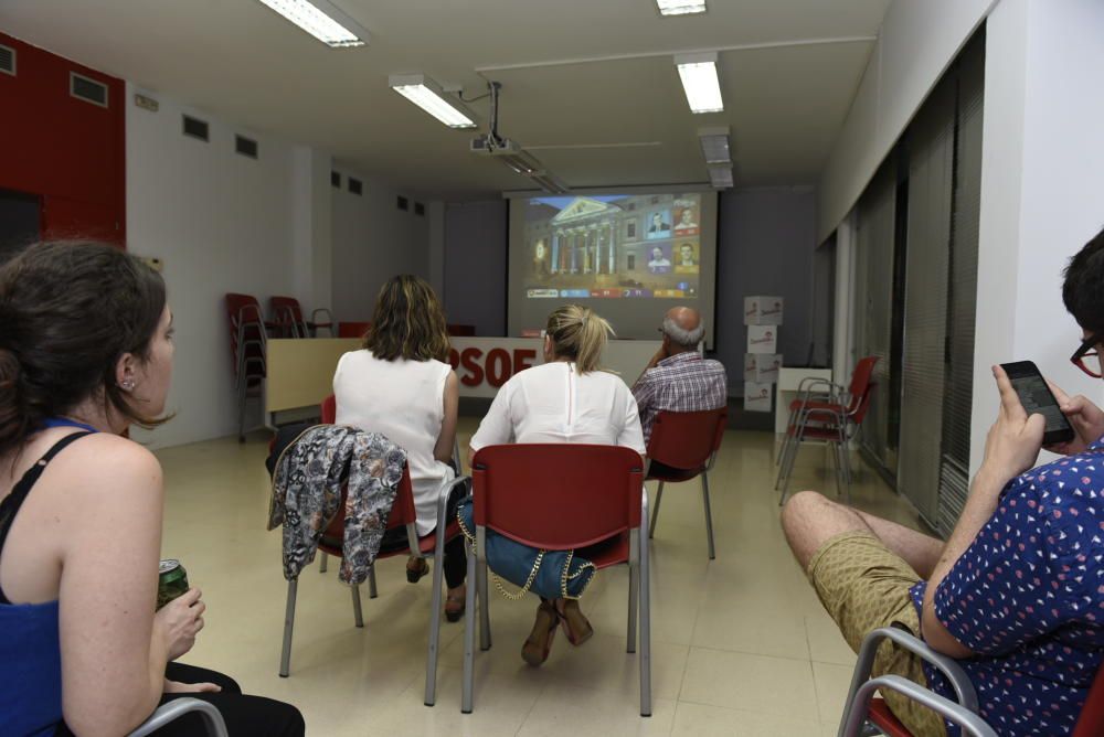 Noche electoral en el PSOE