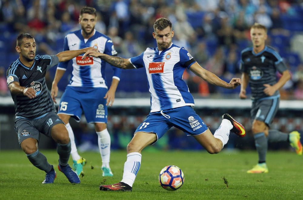 El Celta se lleva los tres puntos ante el Espanyol en el último suspiro