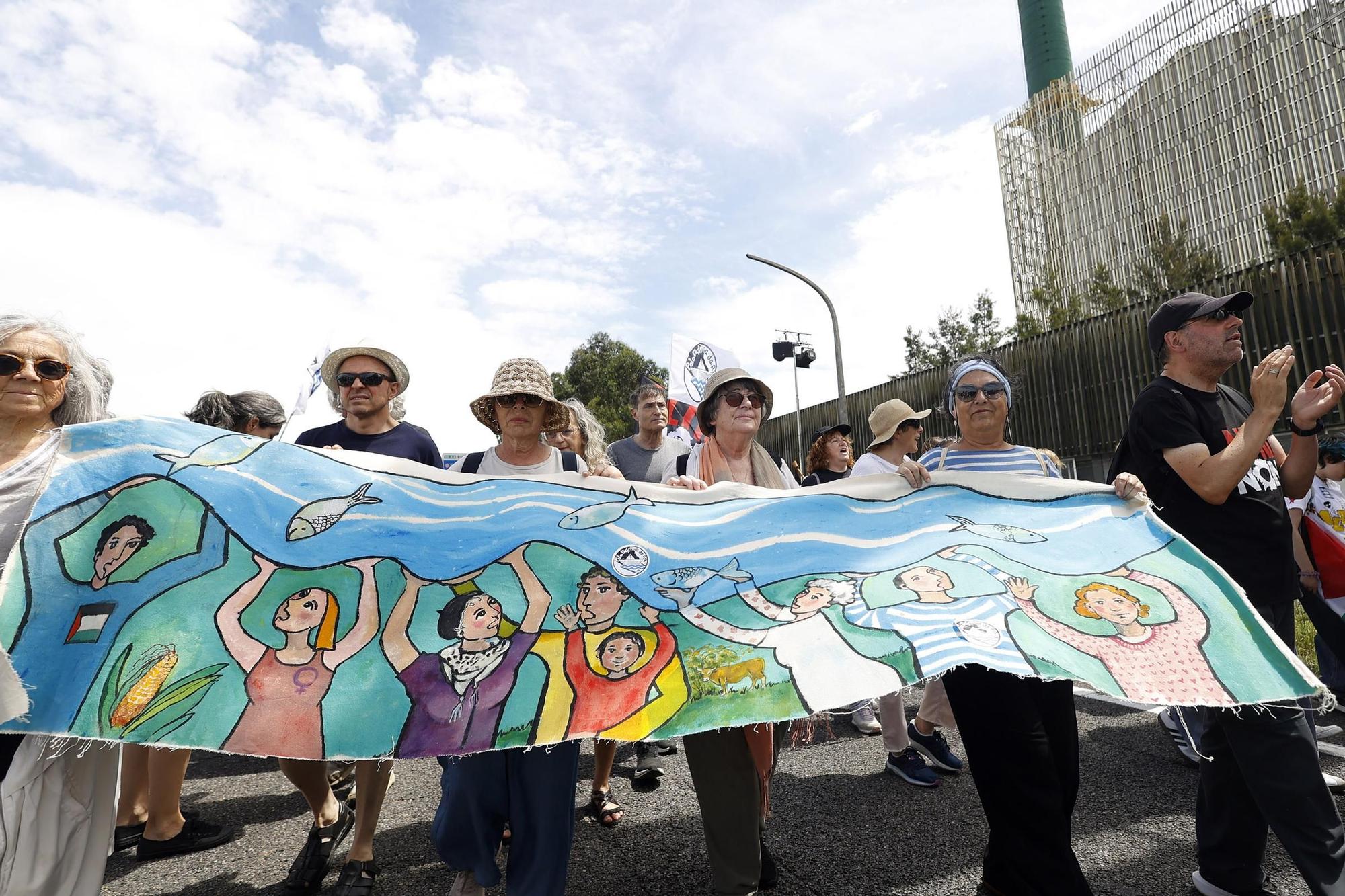 Miles de gallegos marchan de Pontevedra hasta Lourizán en protesta por las celulosas de Ence y Altri