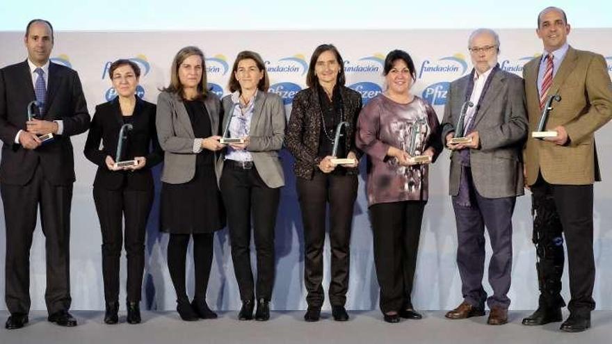 Foto de familia de los premiados en distintas modalidades. // FdV