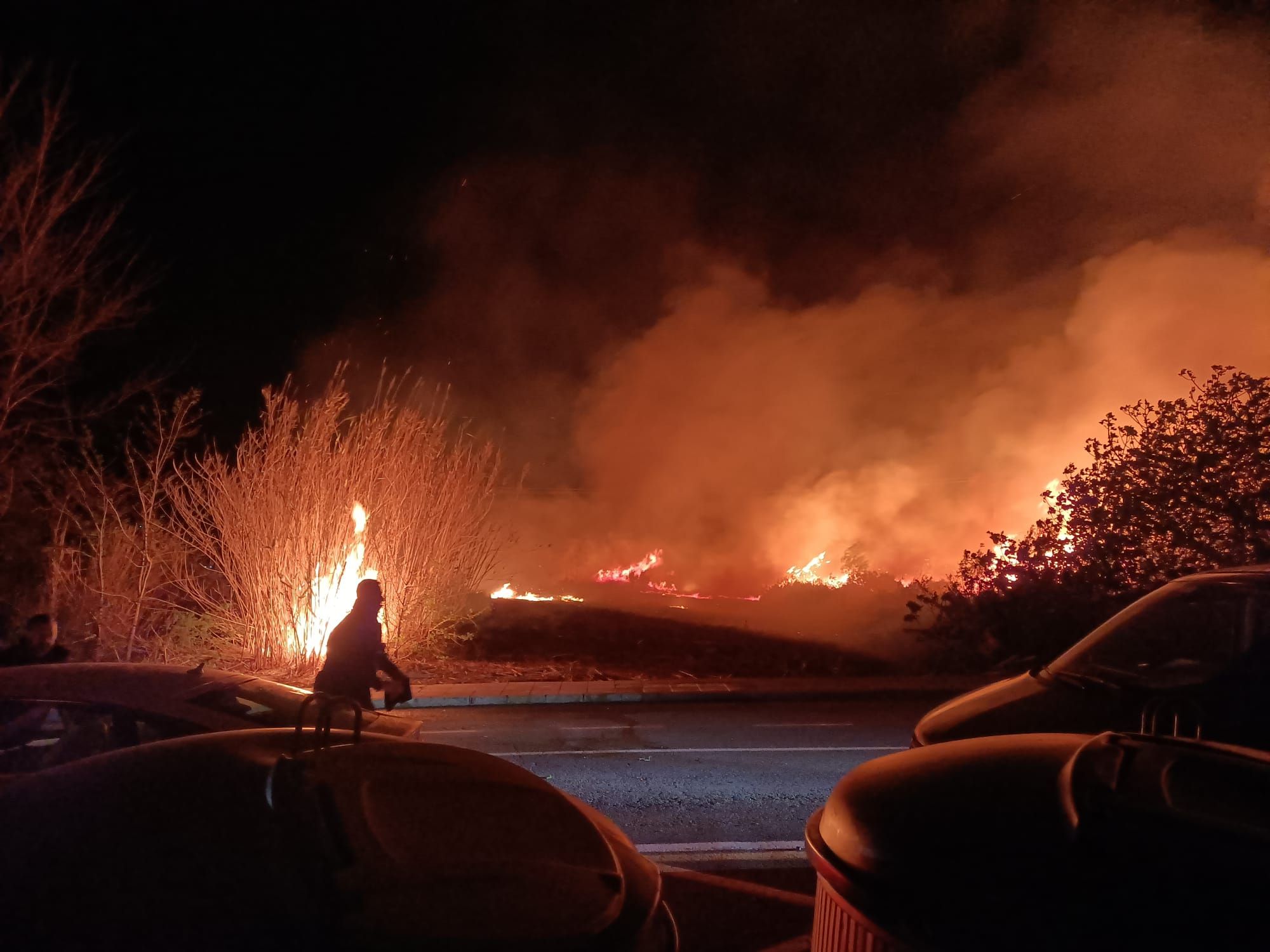 El incendio en Teulada provocado por fuegos artificiales, en imágenes