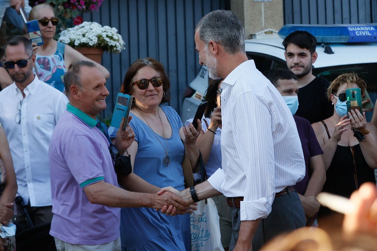 Visita del Rey Felipe VI a Vegas de Coria y Azabal en Extremadura