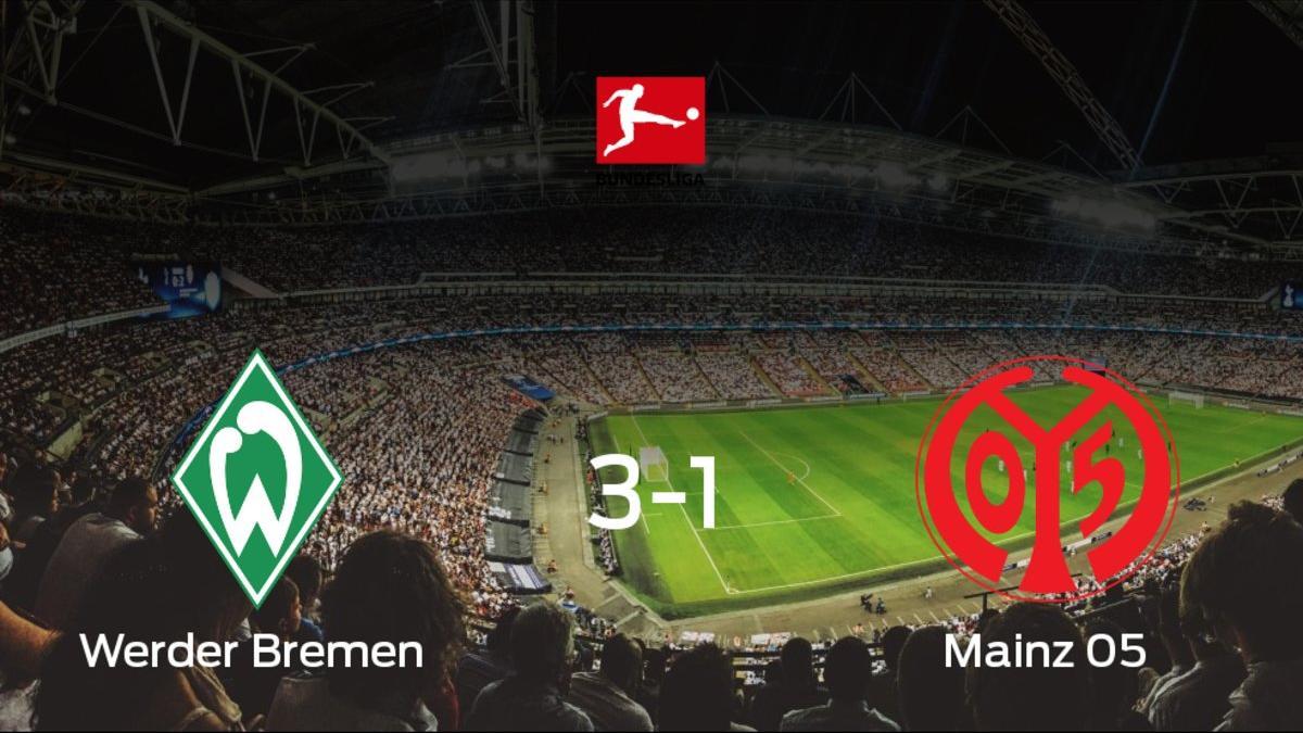 El Werder Bremen vence 3-1 frente al Mainz 05