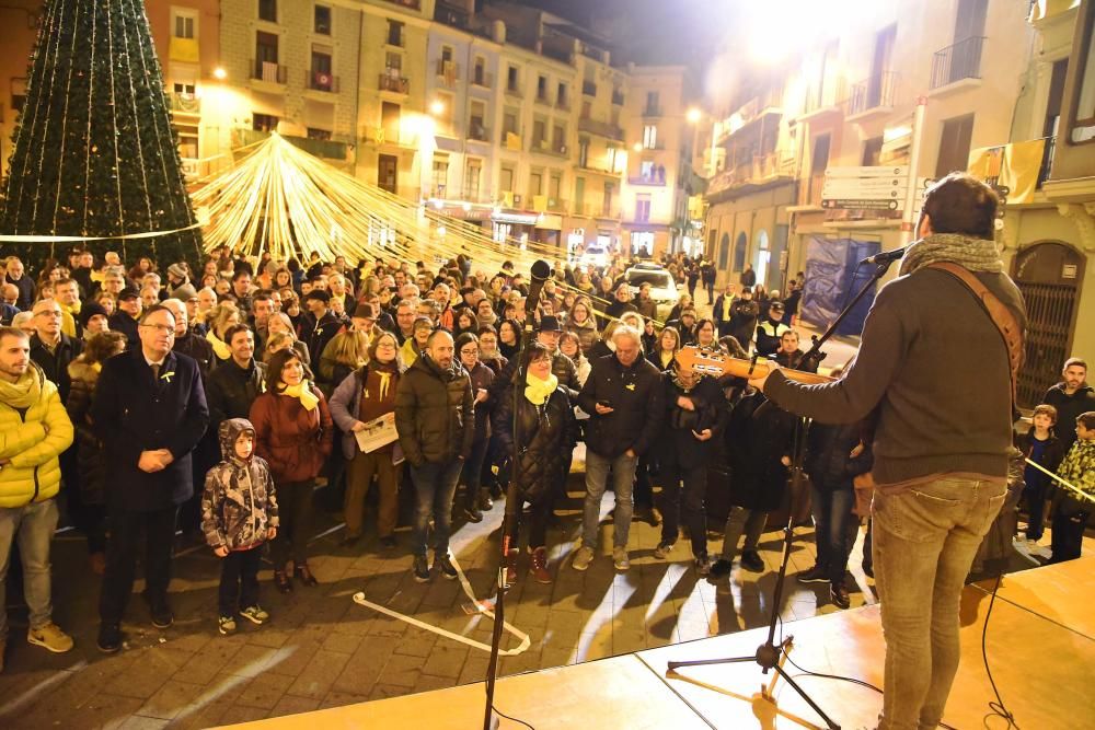 Manifestació a Manresa a favor dels docents.