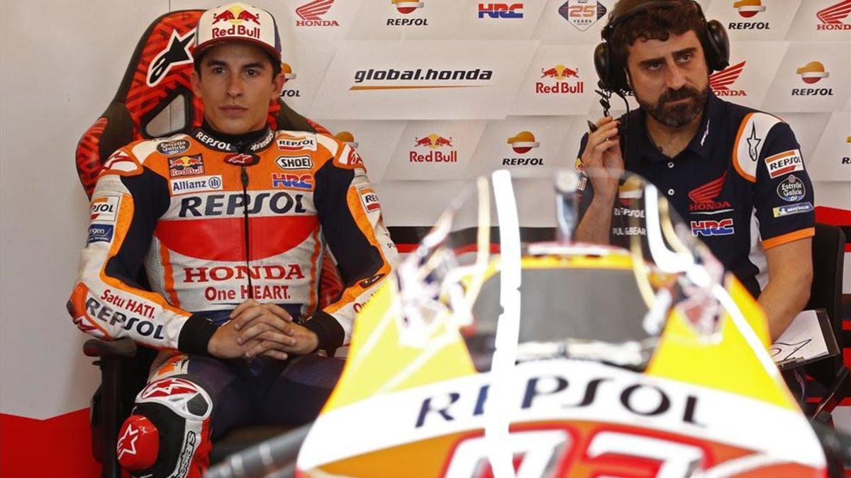 Márquez , frustrado por su caída en Austin