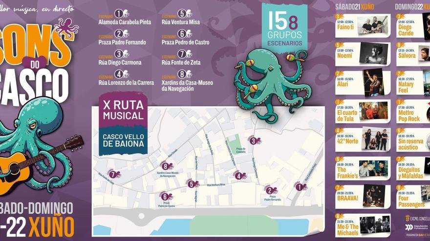 O roteiro musical «Sons do casco» volve ás rúas de Baiona