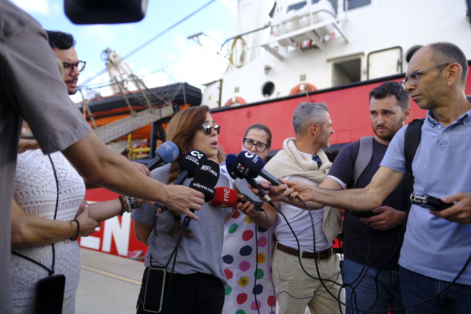 Jornada de puertas abiertas en el 'Open Arms' en el Puerto de Las Palmas