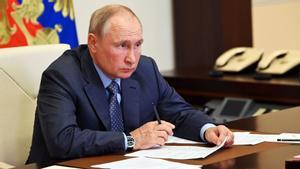 El presidente ruso, Vladímir Putin, en su despacho.