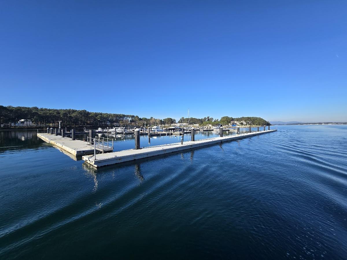 El puerto deportivo de la isla de A Toxa.