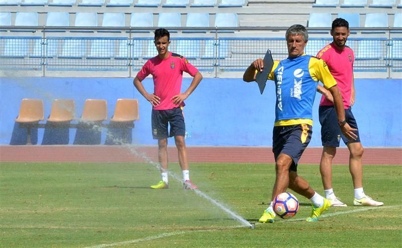 Fase final del entrenamiento de la UD Las Palmas