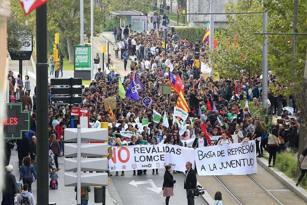 Manifestación contra la Lomce en Zaragoza