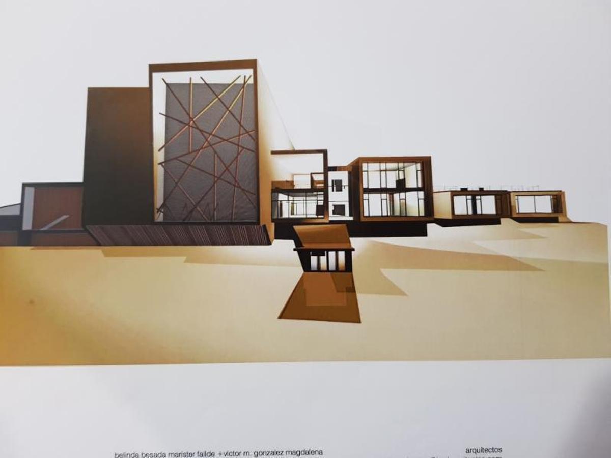 La fachada oeste, con cristaleras, hormigón y madera, del proyecto reformado en 2019.