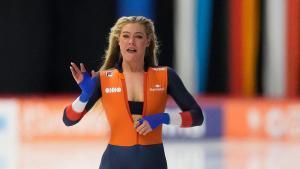 Jutta Leerdam, durante la pasada Copa del Mundo en Inzell