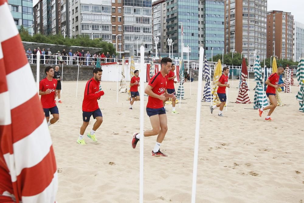 El Sporting entrena en San Lorenzo