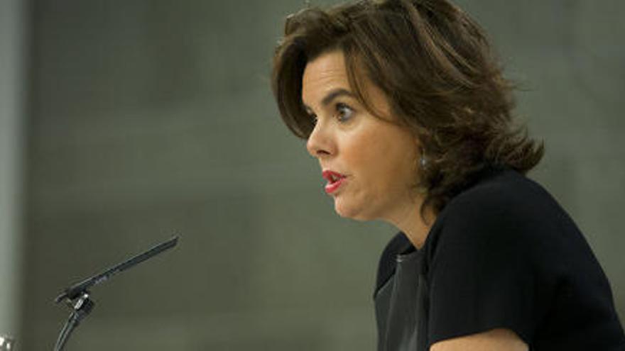 La vicepresidenta en funcions del govern espanyol Soraya Sáenz de Santamaría,