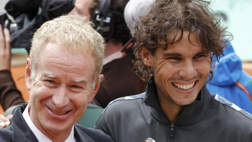 McEnroe, junto a Rafa Nadal