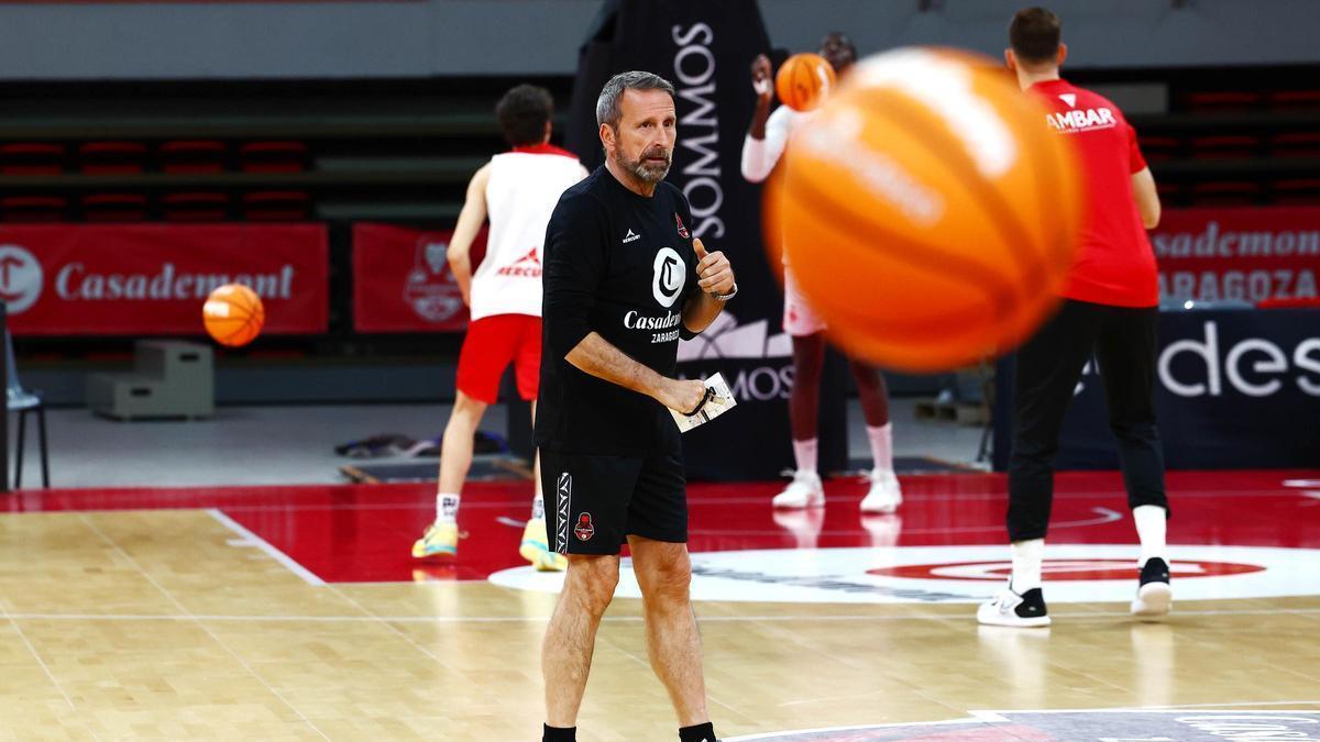 Joan Plaza, durante el entrenamiento del Príncipe Felipe