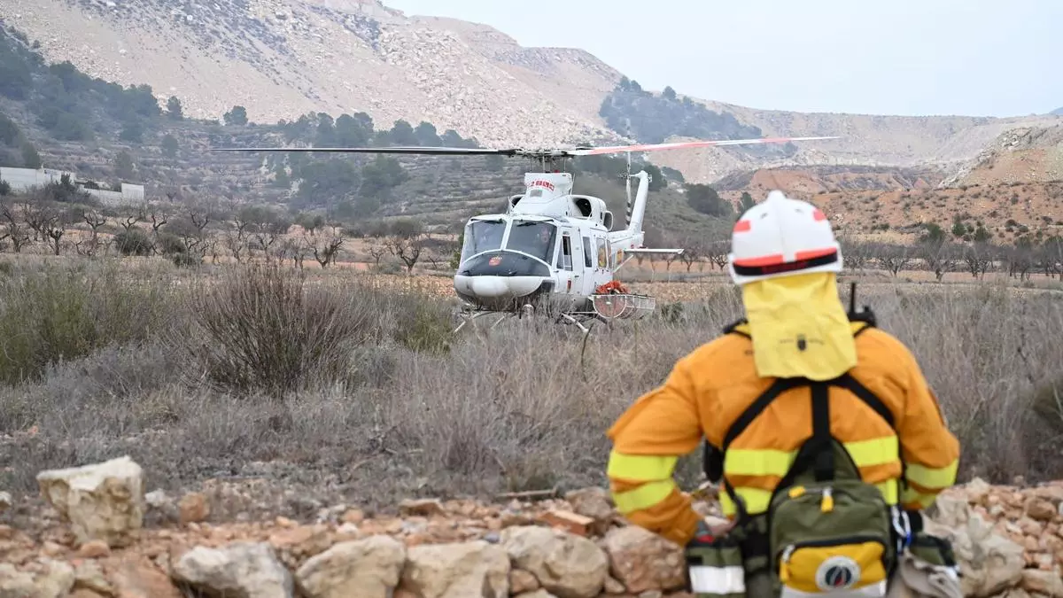 Extinguido el incendio forestal de Algueña dos días después de originarse