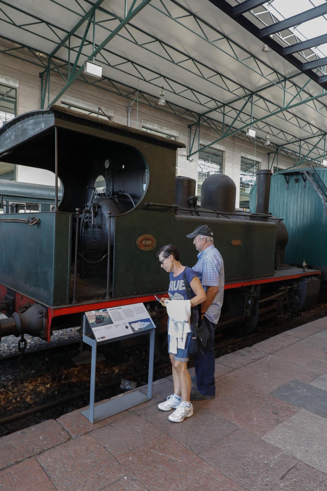 Locomotoras históricas del Museo del Ferrocarril de Asturias