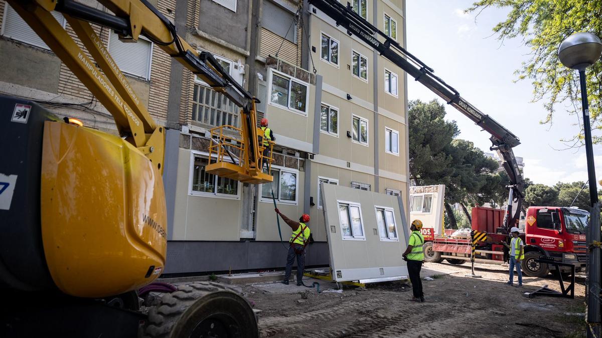 Así avanza el proyecto pionero de rehabilitación de viviendas en Balsas Ebro Viejo