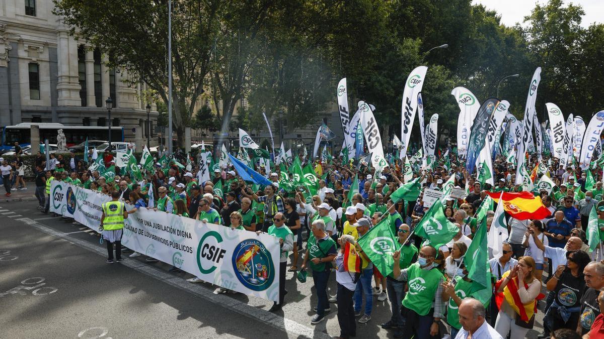 Imagen de archivo de una protesta de CSIF en Madrid.