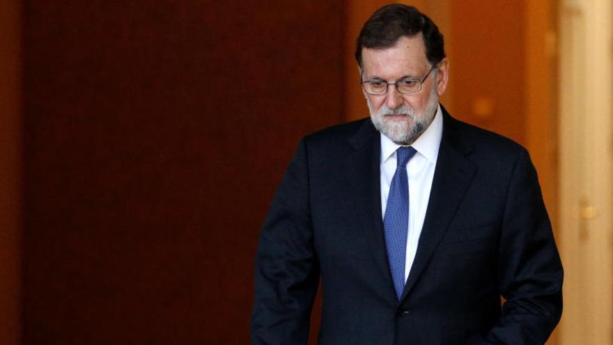 Mariano Rajoy, este lunes en Moncloa.