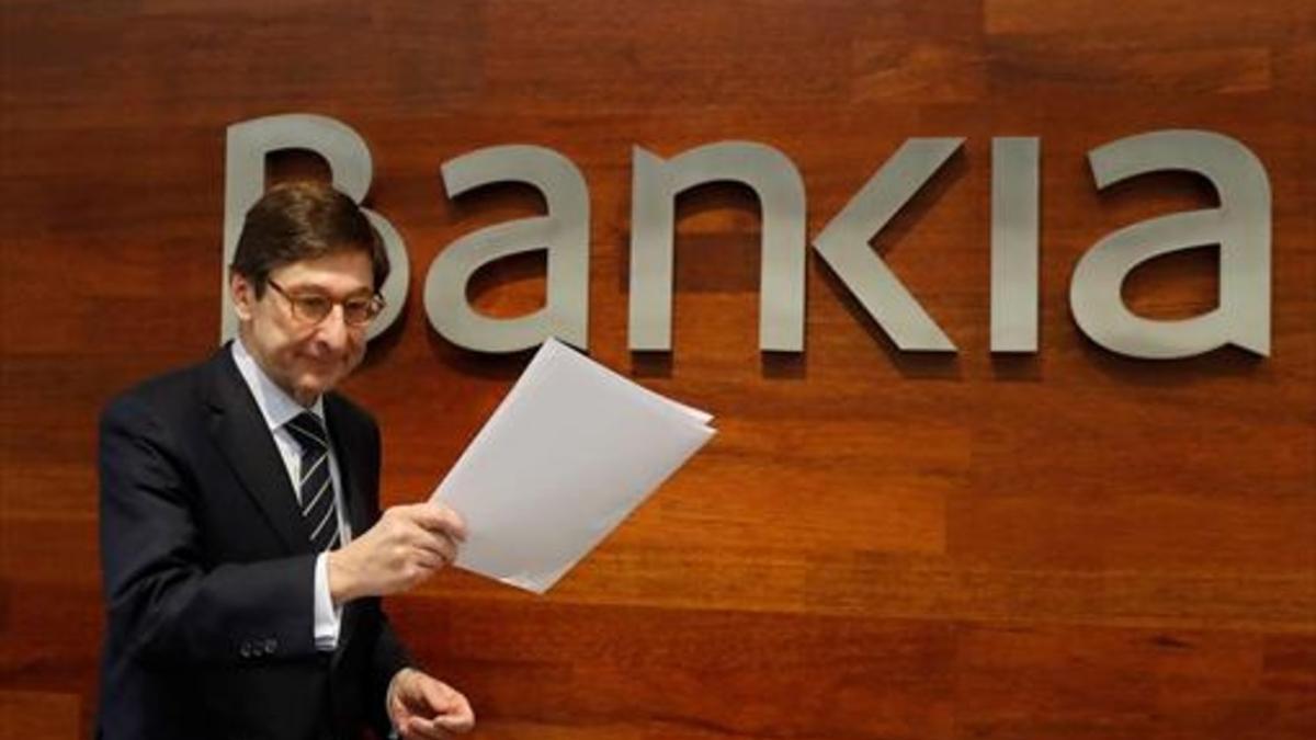 El presidente de Bankia, José Ignacio Goirigolzarri, el pasado mes de febrero, en Madrid.