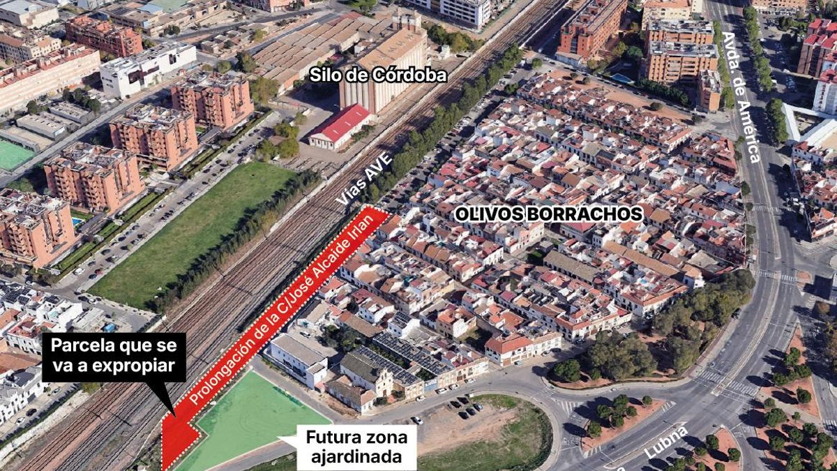 Gráfico de la zona en la que está el solar que se expropiará.