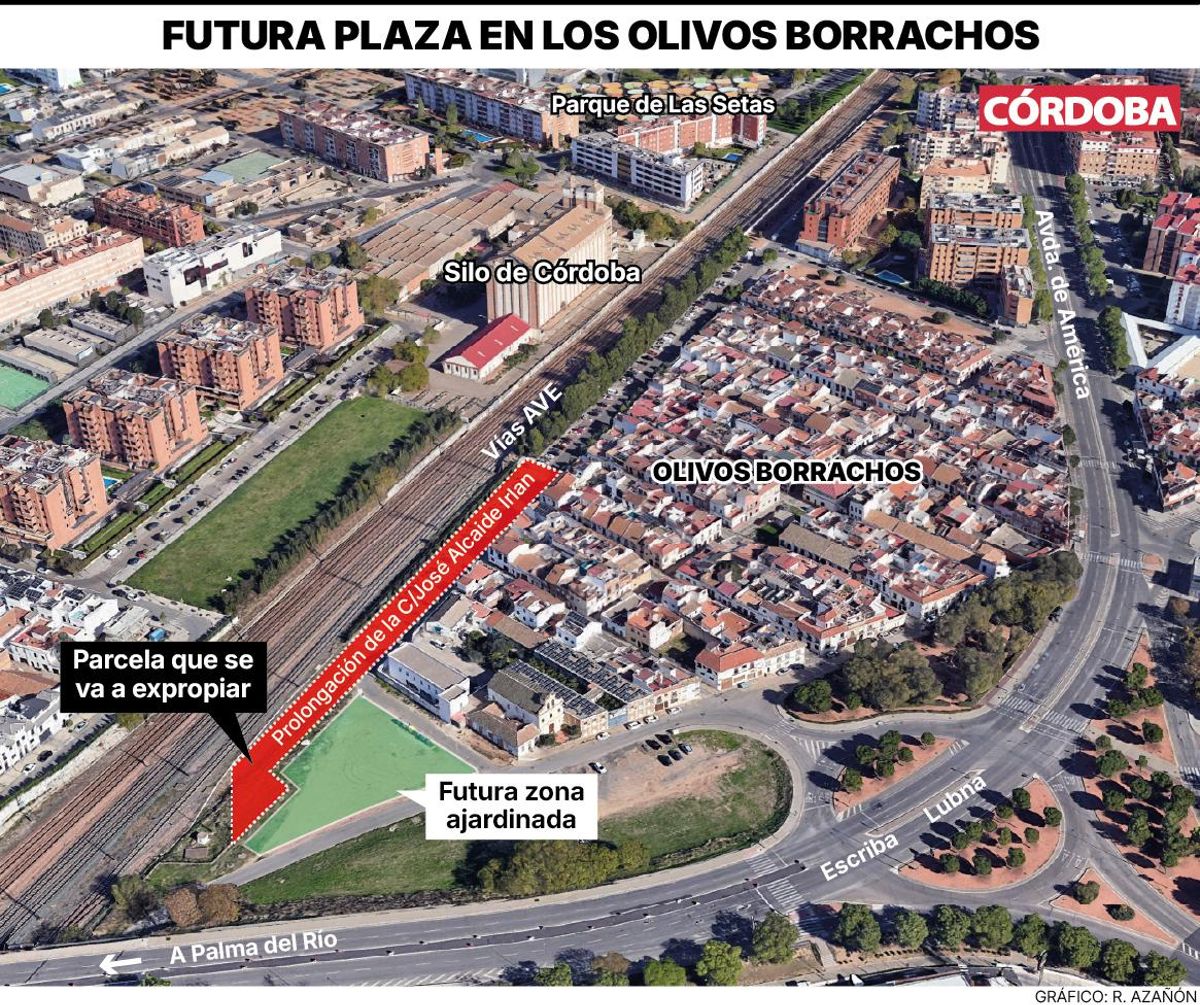 Gráfico de la zona en la que está el solar que se expropiará.