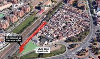 Urbanismo inicia las expropiaciones para acondicionar la entrada a los Olivos Borrachos y construir una plaza