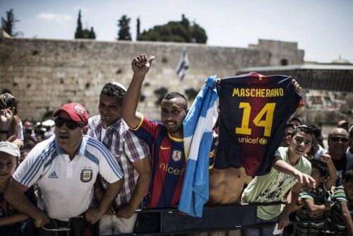 El Barcelona visita el Muro de las Lamentaciones