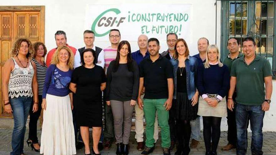 Miembros del sindicato CSI-F en el Ayuntamiento de Telde