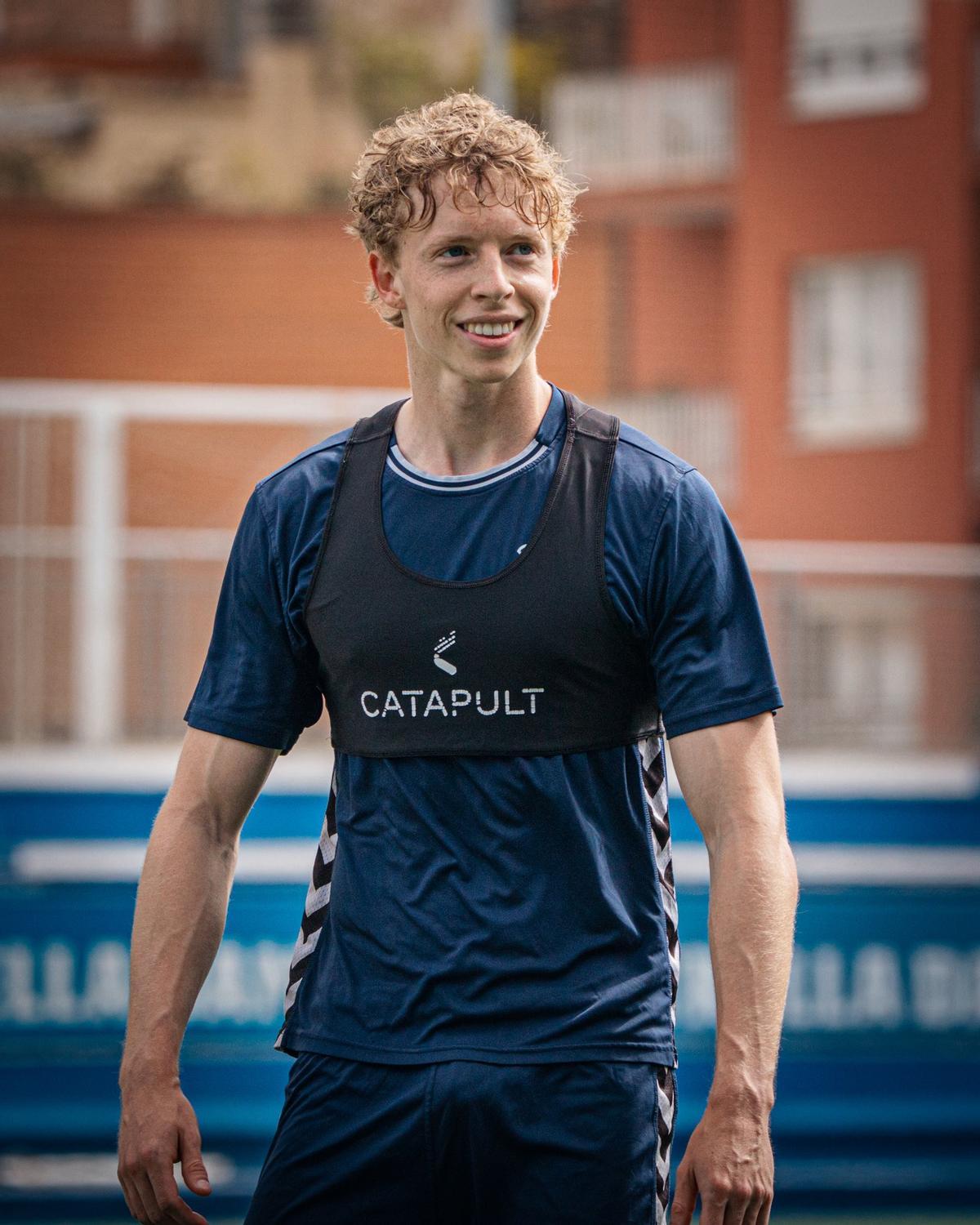 George Andrews, durante un entrenamiento de este curso del Europa.