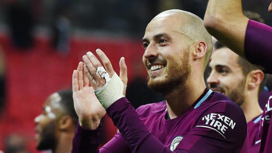 La emotiva celebración liguera de David Silva