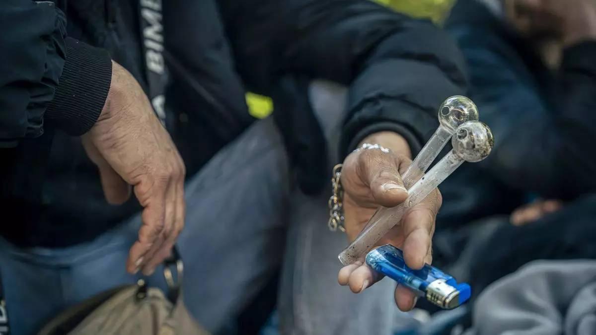 Una pipa utilitzada per fumar metamfetamina