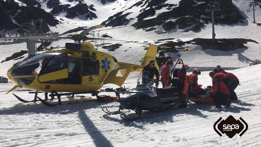 Herido grave un esquiador en Fuentes de Invierno