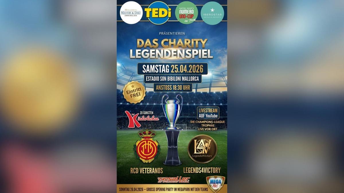 Alle Einnahmen des Charity-Fußballspiels gehen an einen guten Zweck.
