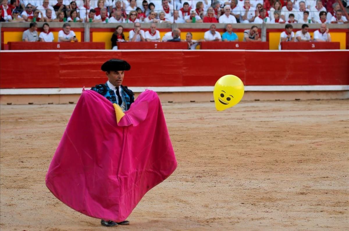 Corrida de toros de San Fermín en Pamplona, Navarra.