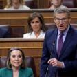 Alberto Nuñez Feijóo durante la sesión de control al Gobierno celebrada esta mañana.