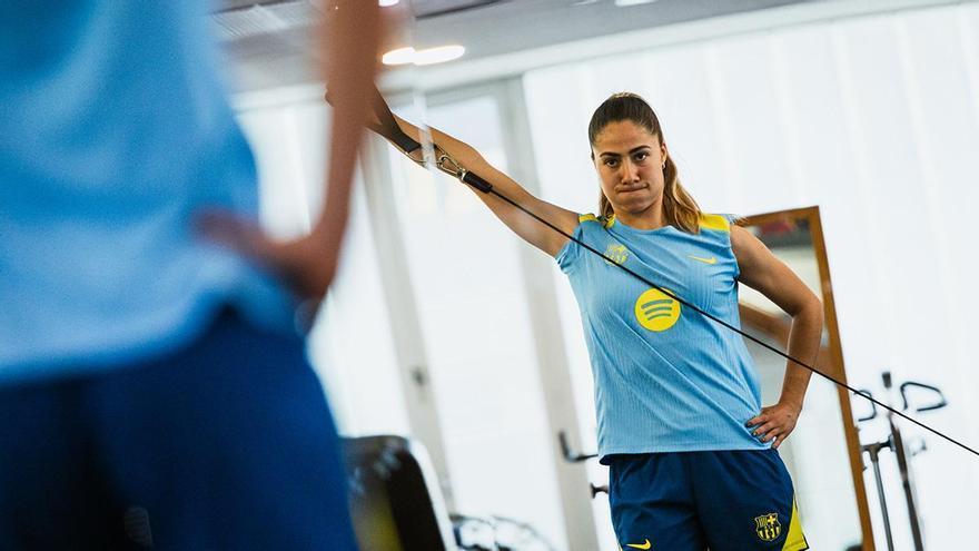 Laia Aleixandri sigue con su plan de recuperación de la rotura del ligamento cruzado anterior de la rodilla