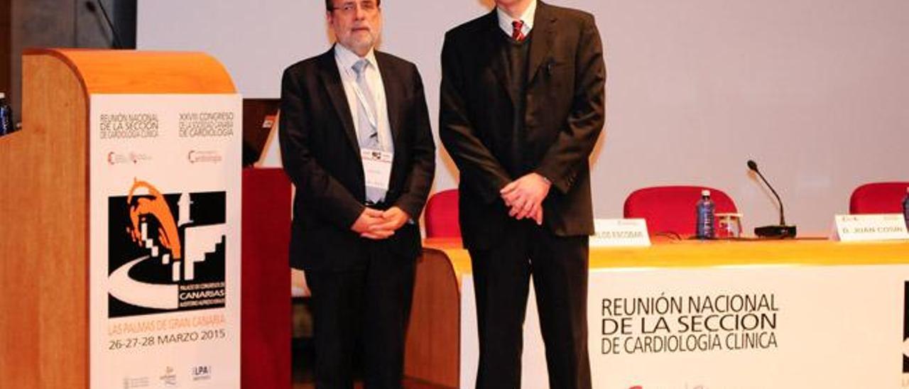 Ramón Estruch y Antonio Barrangán, en el Congreso de Cardiología.