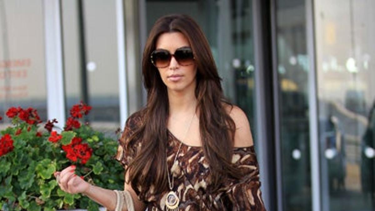 Kim Kardashian con un look muy casual