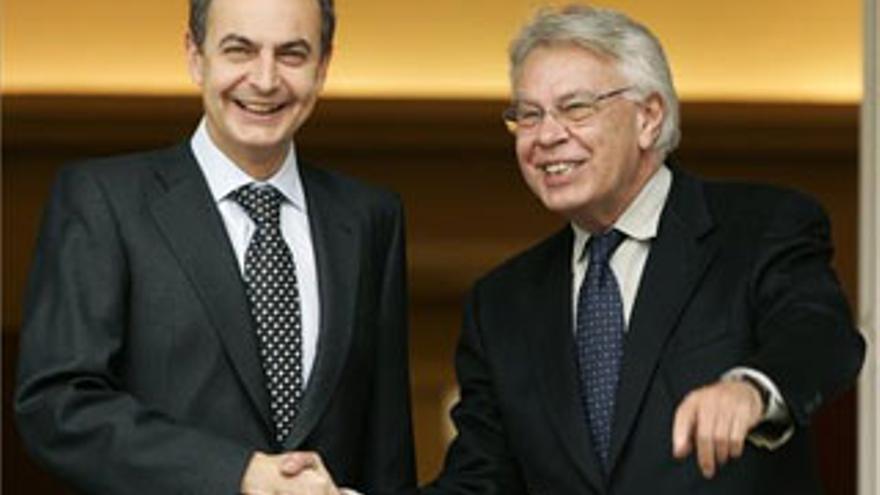 Zapatero ofrece a González todo su apoyo en su nuevo cargo europeo