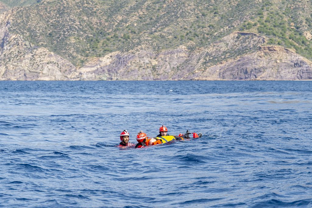 Simulacro rescate Salvamento Marítimo y cruz roja