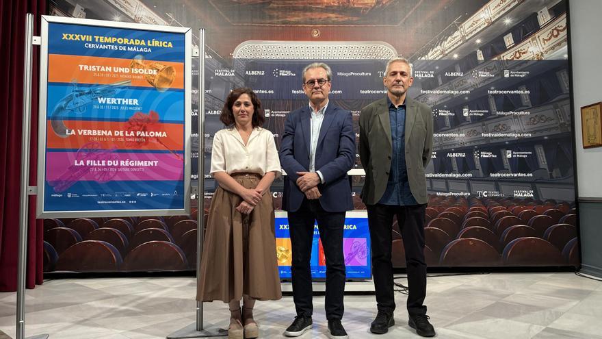 Presentación de la 37ª Temporada Lírica del Teatro Cervantes han intervenido Gema Domínguez, Juan Antonio Vigar y Javier Hernández