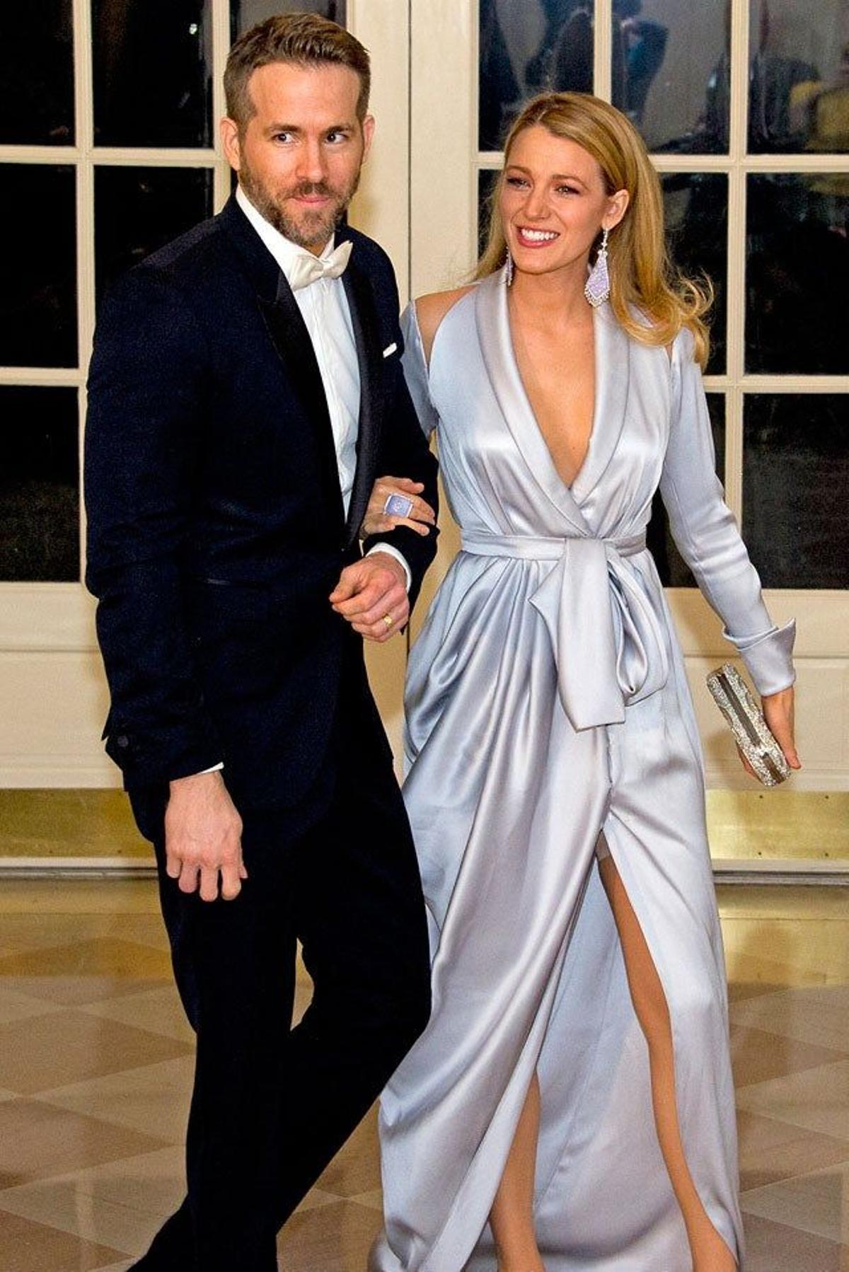 Blake Lively y Ryan Reynolds, elegantes y felices, en la cena de estado en la Casa Blanca